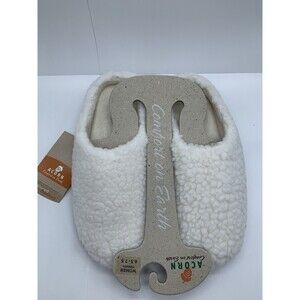 NET Acorn Comfort On Earth Sherpa Slippers Women’s 6.5-7.5 White